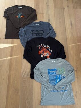 4 NWOT Dutch Bros long sleeves